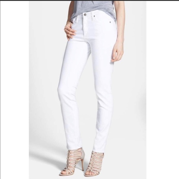 Ag Adriano Goldschmied Denim - AG “The Prima” White Mid Rise Cigarette AG-32666